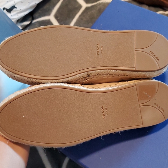 Prada tan quilted espadrilles size 37.5 - Picture 2 of 5